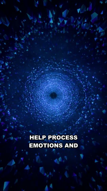 A glowing blue tunnel of light representing the dreaming brain