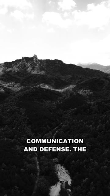 The Great Wall of China snaking along a mountain ridge